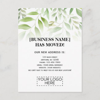 Carte Postale Logo Green Business Moving Faire-part