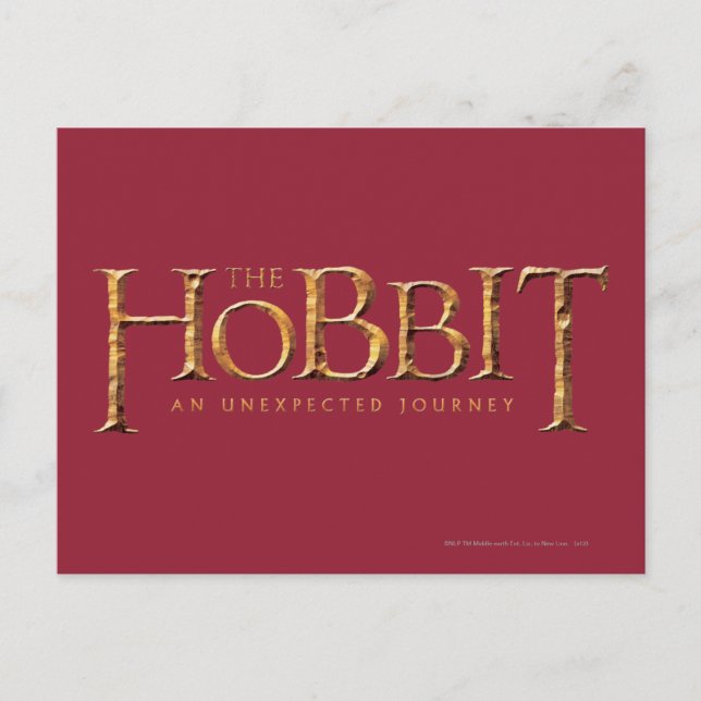 Carte Postale Logo Hobbit Texturé (Devant)