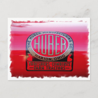 Carte Postale Logo Huber Tractor