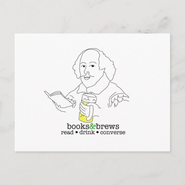 Carte Postale Logo Livres & Brews (Devant)