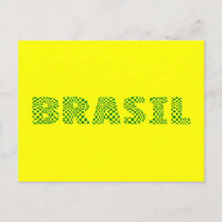Carte Postale Logo optique Brasil - Brésil vert forêt