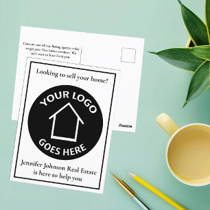 Carte Postale Logo personnalisé de l'entreprise immobilière Simp