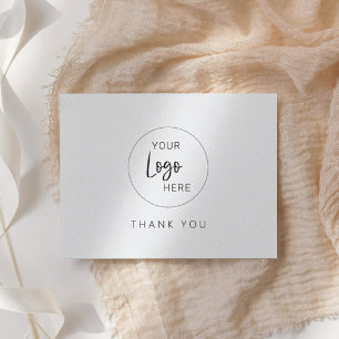 Carte Postale Logo personnalisé de l'entreprise Merci d'affaires