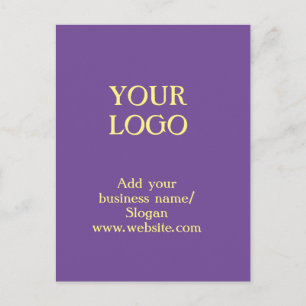 Carte Postale Logo personnalisé simple et élégant ici société je