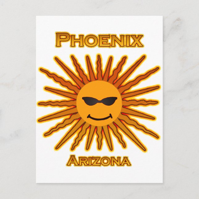 Carte Postale Logo Phoenix Arizona Sun (Devant)