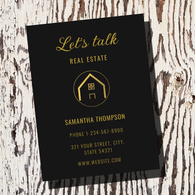 Carte postale Logo promotionnel immobilier profess (Professional Real Estate Promotional Logo Postcard)
