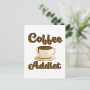Carte Postale Logo rétro de Coffee Addict