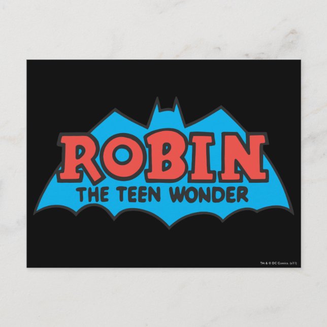 Carte Postale Logo Robin The Ado Wonder (Devant)