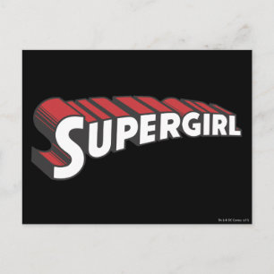 Carte Postale Logo rouge et blanc supergirl