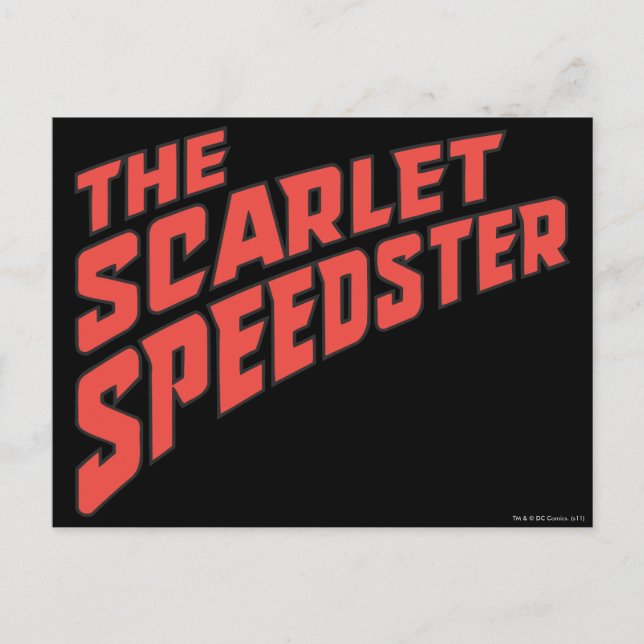 Carte Postale Logo Scarlet Speedster (Devant)