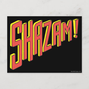 Carte Postale Logo Shazam Rouge/Jaune