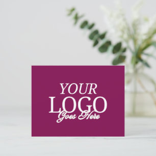 Carte Postale Logo Simple Wine Company avec QR Code Business