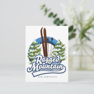 Carte Postale Logo ski de Ragged Mountain New Hampshire