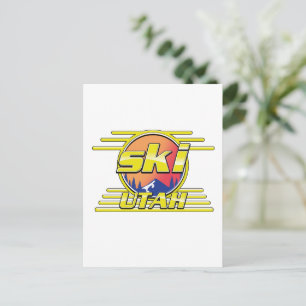Carte Postale logo ski Utah années 80