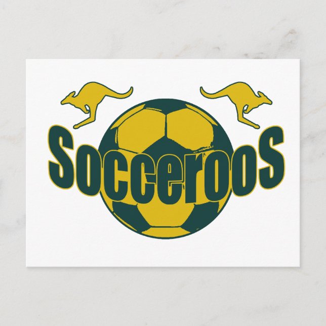 Carte Postale Logo Socceroos World soccer Roos cadeaux (Devant)
