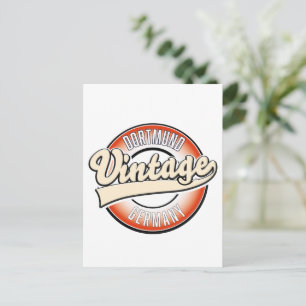 Carte Postale Logo style vintage de Dortmund,