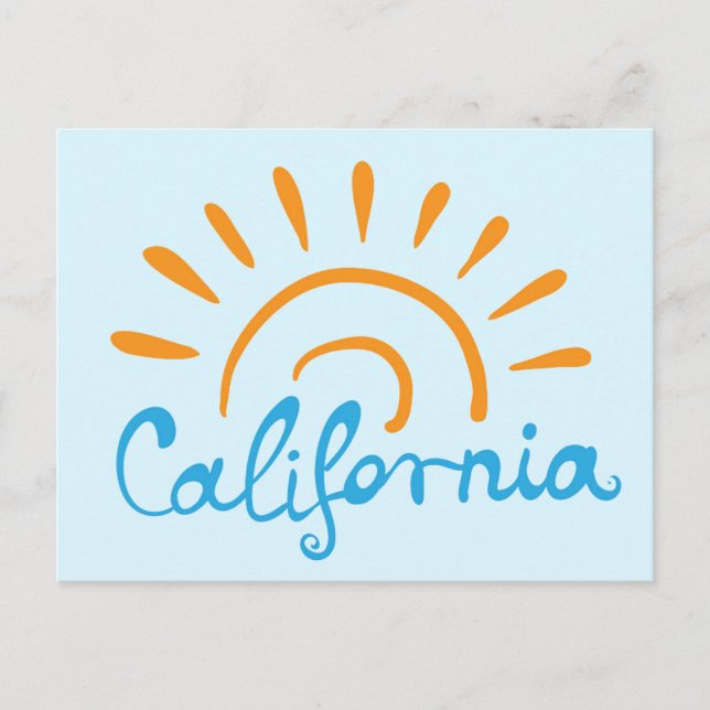 Carte Postale Logo Sunny California (Devant)