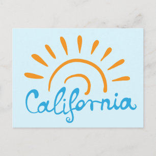 Carte Postale Logo Sunny California