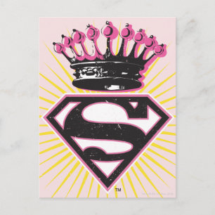 Carte Postale Logo Supergirl avec Couronne