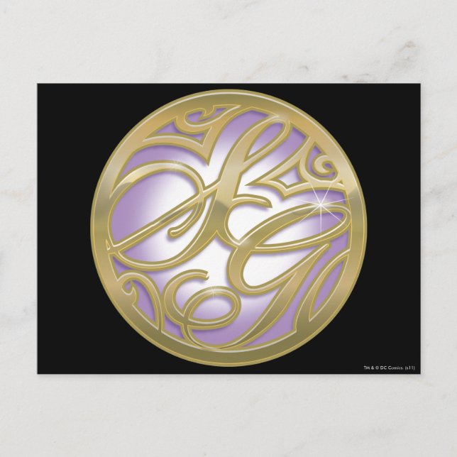 Carte Postale Logo Supergirl Gold & Purple Circle (Devant)
