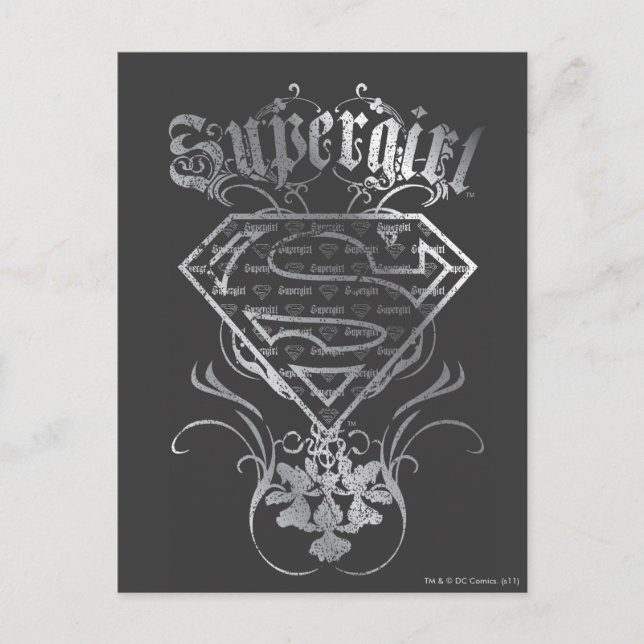 Carte Postale Logo Supergirl Silver (Devant)