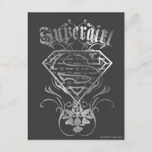 Carte Postale Logo Supergirl Silver