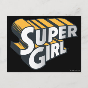 Carte Postale Logo Supergirl Silver et Orange