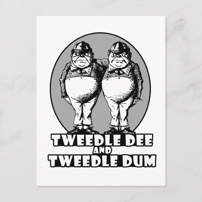 Carte Postale Logo Tweedle Dee et Tweedle Dum (Devant)