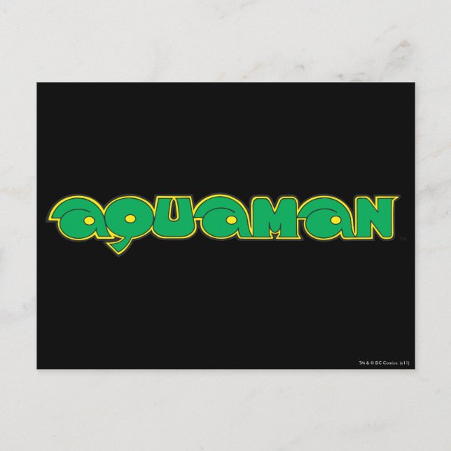 Carte Postale Logo vert Aquaman (Devant)