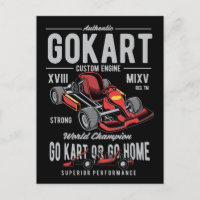 Logo vintage de course Go-Kart