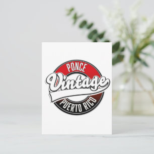 Carte Postale Logo vintage de Ponce Porto Rico