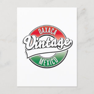 Carte Postale Logo vintage Oaxaca Mexique. aimant