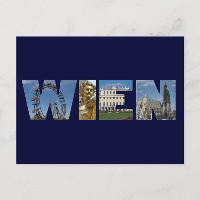 Carte Postale Logo Wien Vienne Autriche (Devant)
