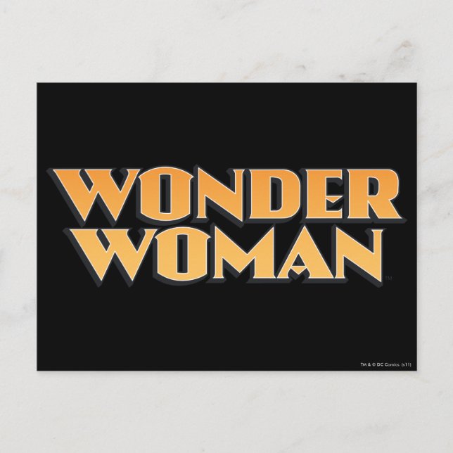 Carte Postale Logo Wonder Woman Orange (Devant)