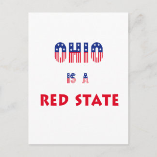 Carte Postale L'Ohio est un État rouge