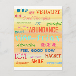 CARTE POSTALE "LOI D'ATTRACTION"