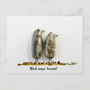 Carte Postale L'oiseau dit 'tweet' joli couple d'hématite