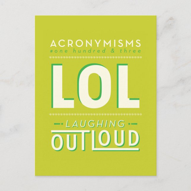 CARTE POSTALE LOL (Devant)