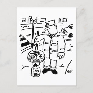 Carte Postale Lollipop Man est Cuisine son petit déjeuner