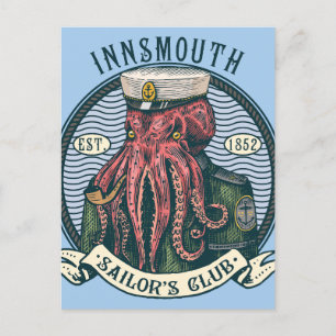 Carte Postale L'Ombre sur la voile de Lovecraft Innsmouth