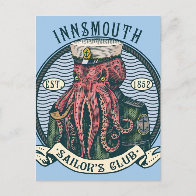 Carte Postale L'Ombre sur la voile de Lovecraft Innsmouth (Devant)