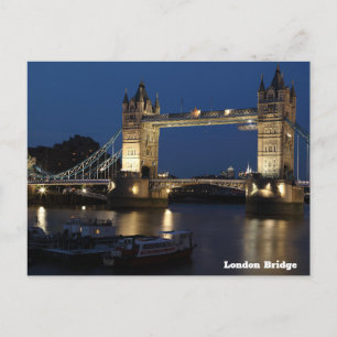 Carte Postale London Bridge, Night Sky