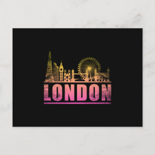 Carte Postale London England City Skyline Cityscape Funny Cadeau