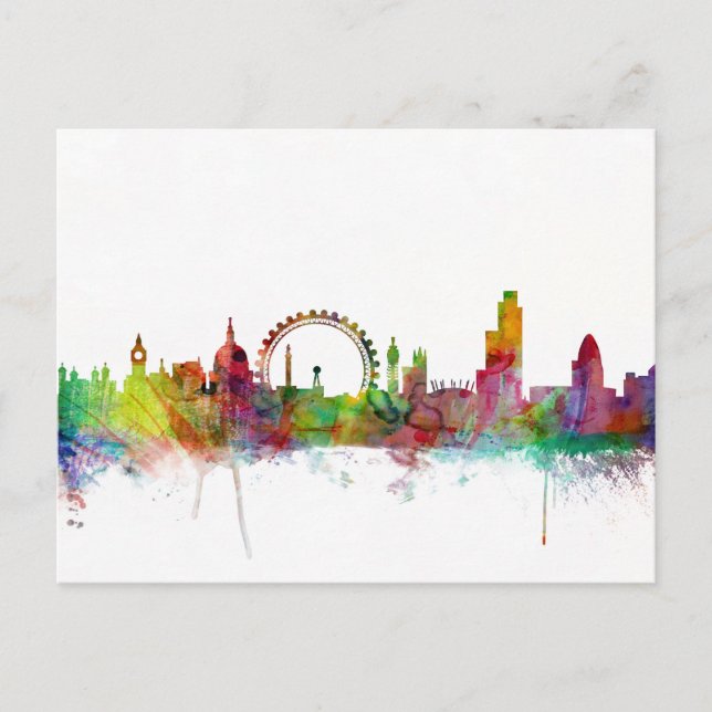 Carte Postale London England Skyline (Devant)