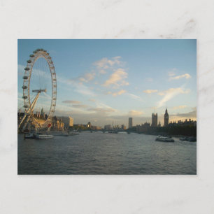 Carte Postale London Eye et Parlement