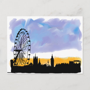 Carte Postale London Eye Skyline Art, Cadeaux vous pouvez person