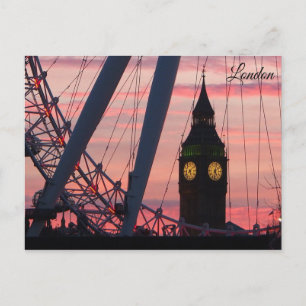 Carte Postale London Ferris Wheel at Sunset Postcard Keepsaké