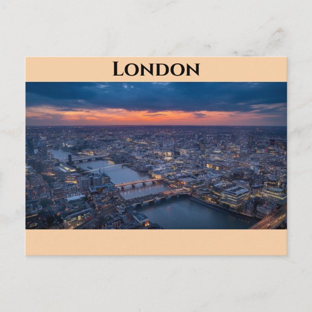 Carte Postale Londres Angleterre City Skyline à Sunset Travel Ph (Devant)
