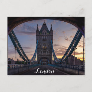Carte Postale Londres Angleterre Tower Bridge Sunset