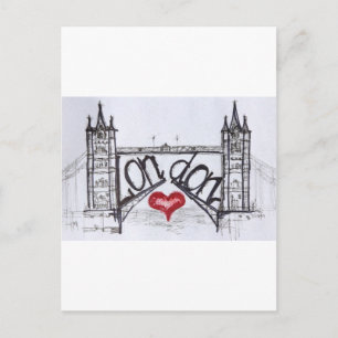 Carte Postale Londres avec amour